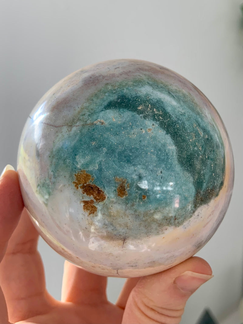 Pastel Ocean Jasper Sphere