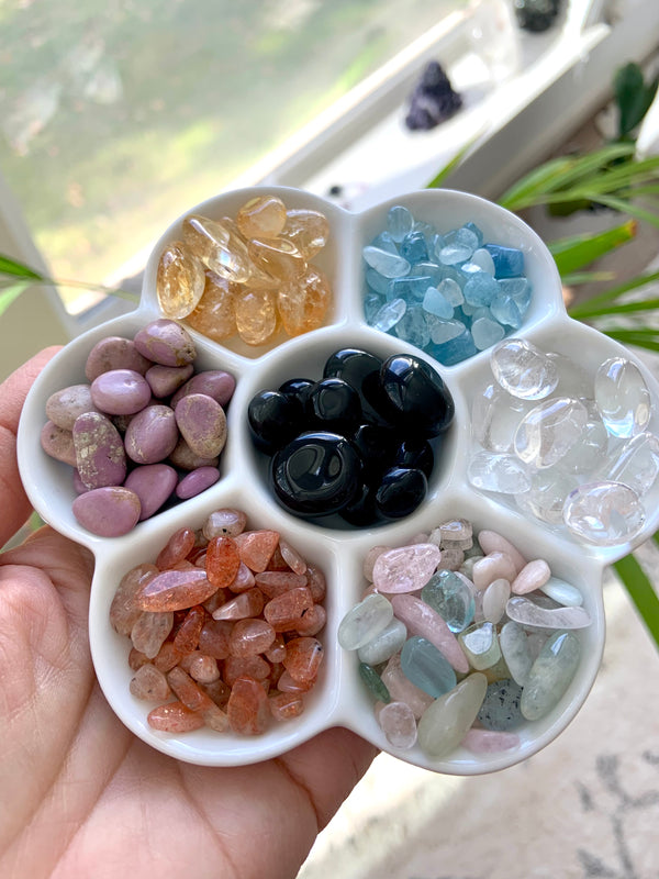 Crystal Chips + Small Tumbles in Bulk - 26 Stones