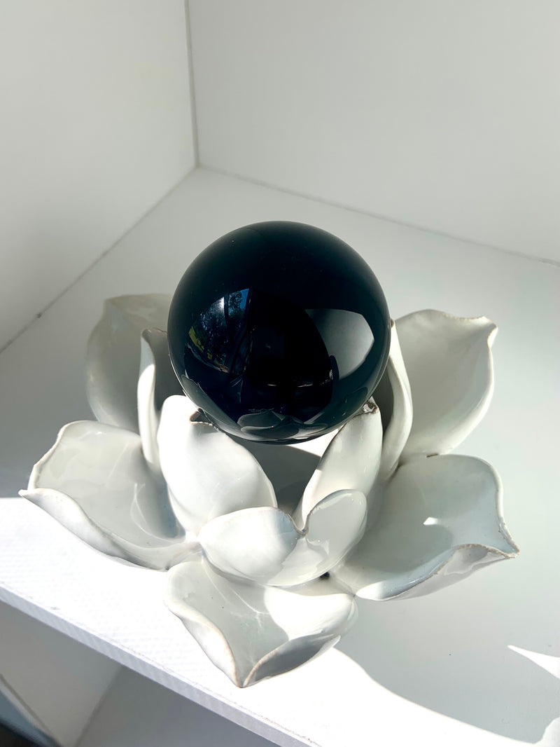 Black Obsidian Sphere for energetic protection