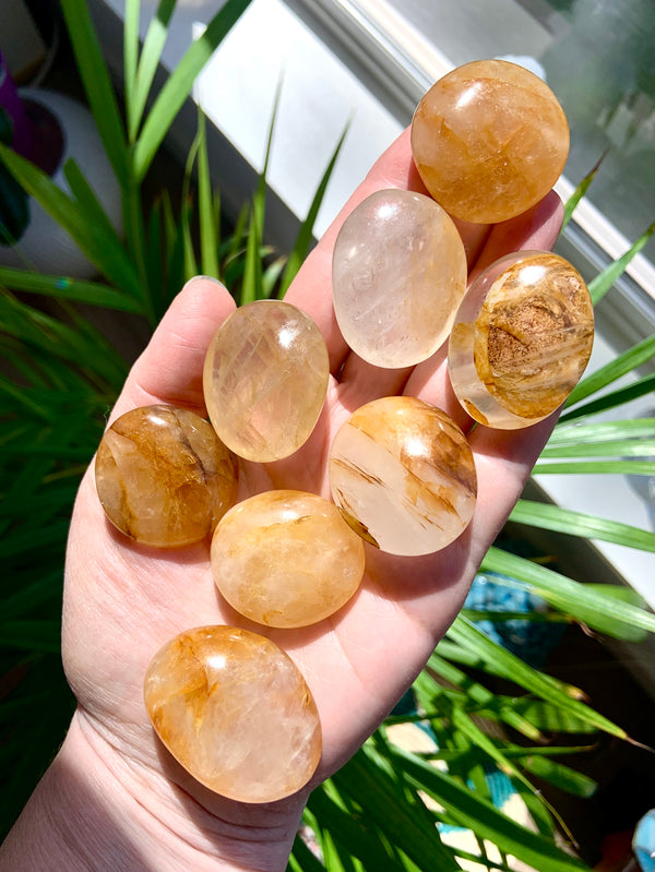 Small Golden Healer Quartz Palmstone