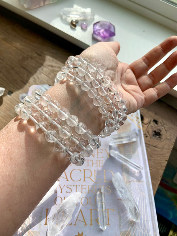 Clear Quartz Beaded Bracelets