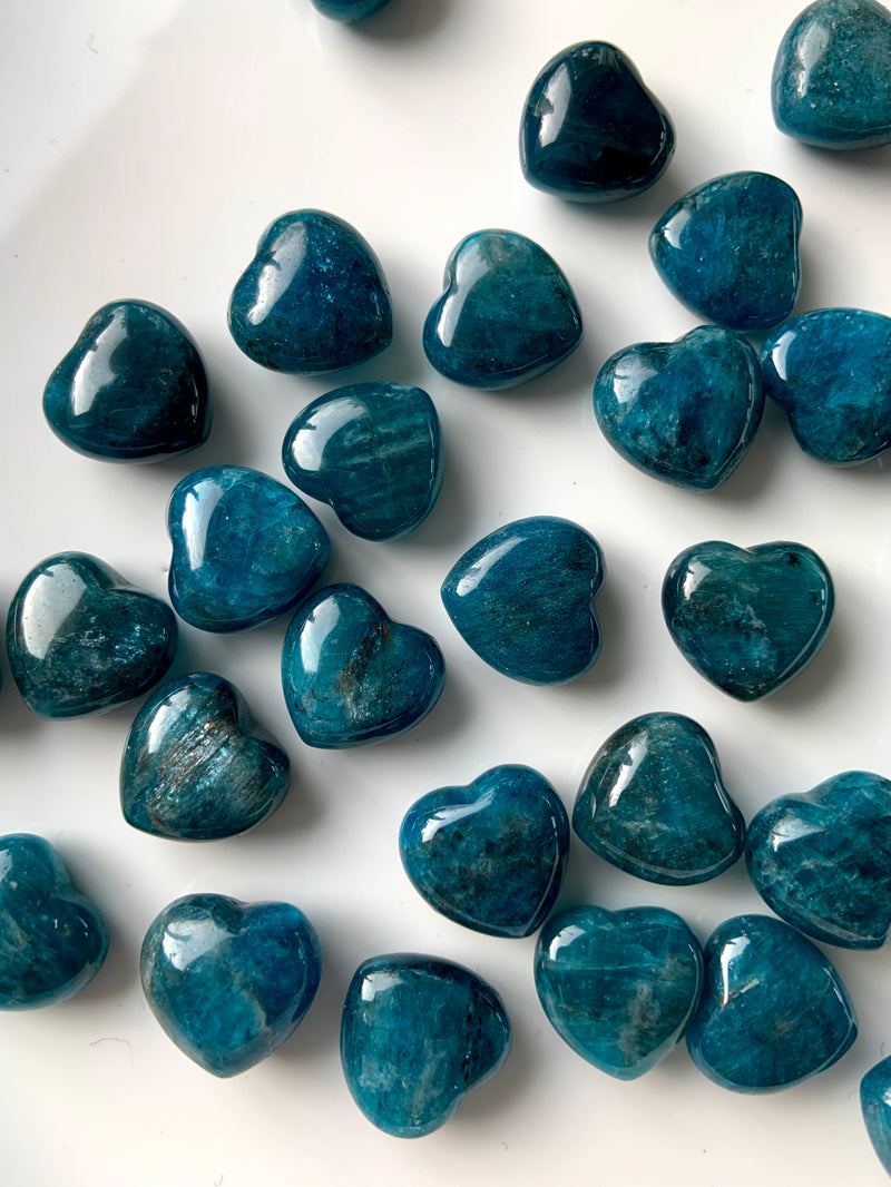Mini Blue Apatite Hearts