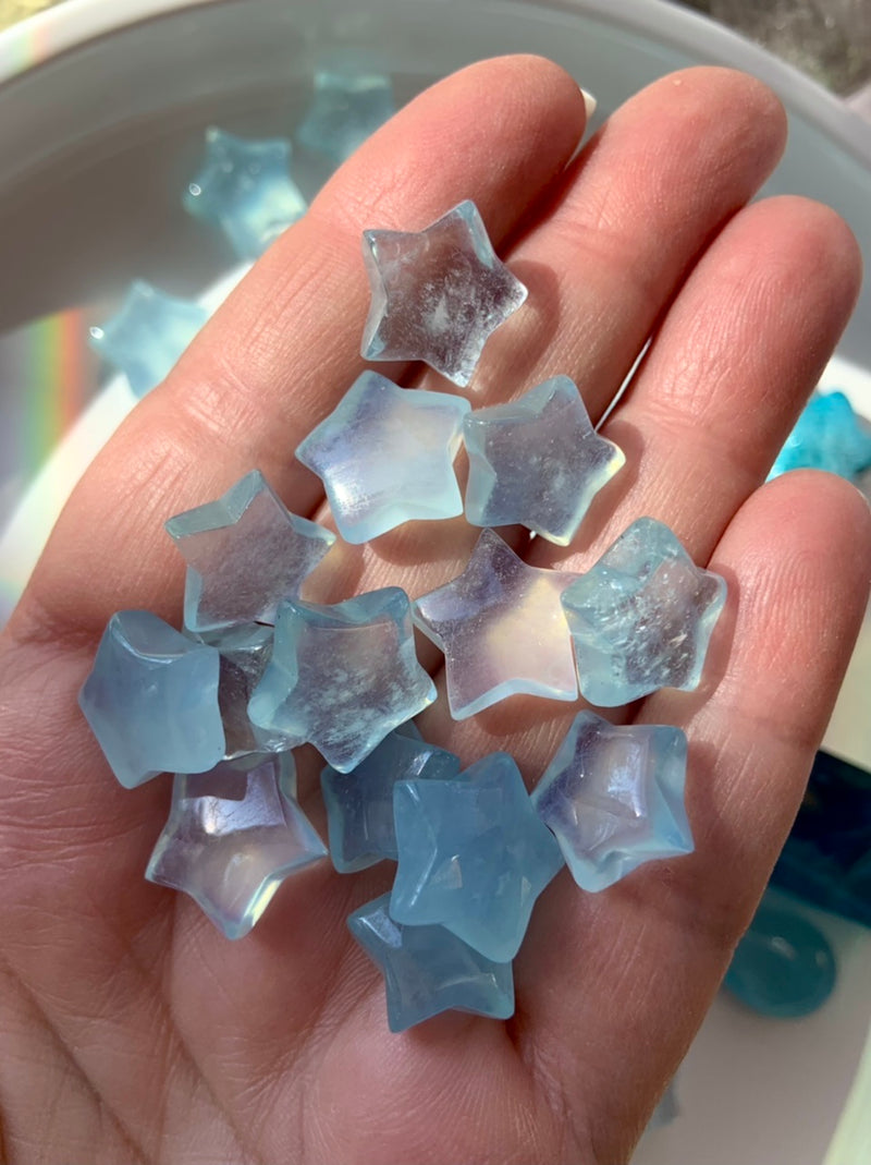Aquamarine Crystal Stars