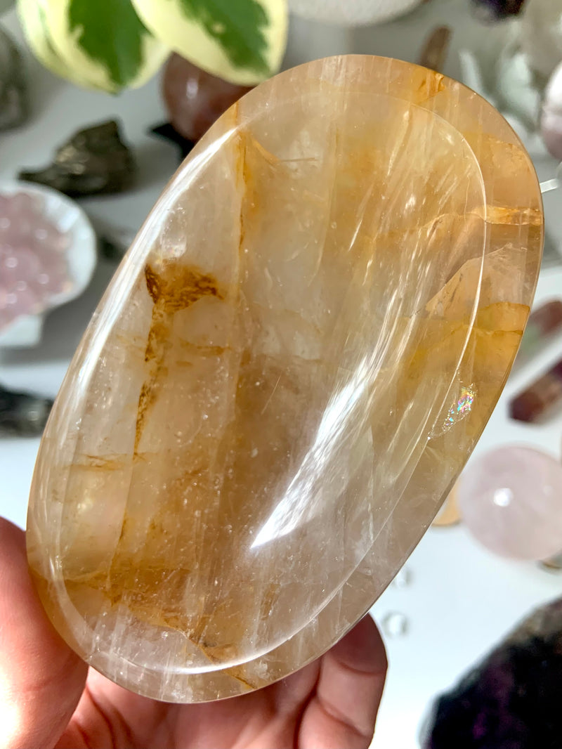 Golden Healer Crystal Quartz Bowl