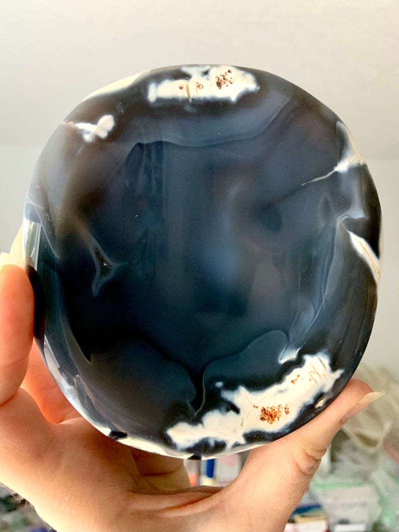 Orca Agate Offering Bowl