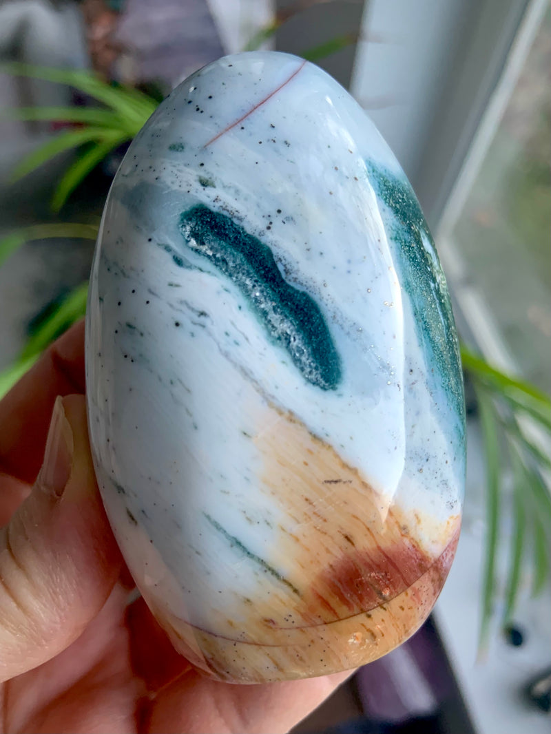 Ocean Jasper Freeform with Druzy