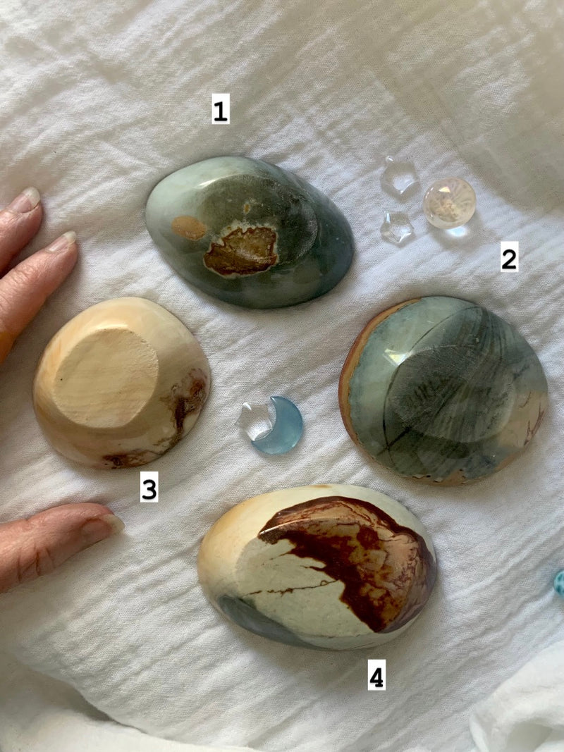 Pastel Polychrome Jasper Bowls