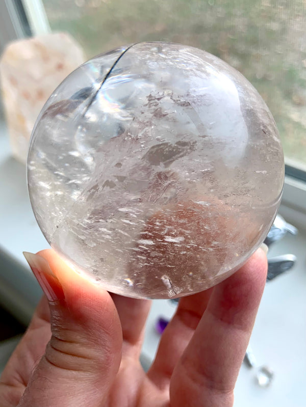 Black Tourmaline in Quartz Sphere