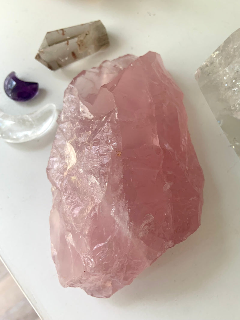 Gemmy High Quality Rose Quartz Chunk