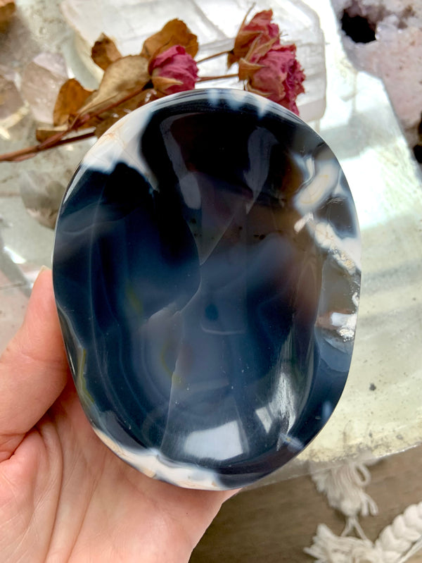 Orca Agate Offering Bowl