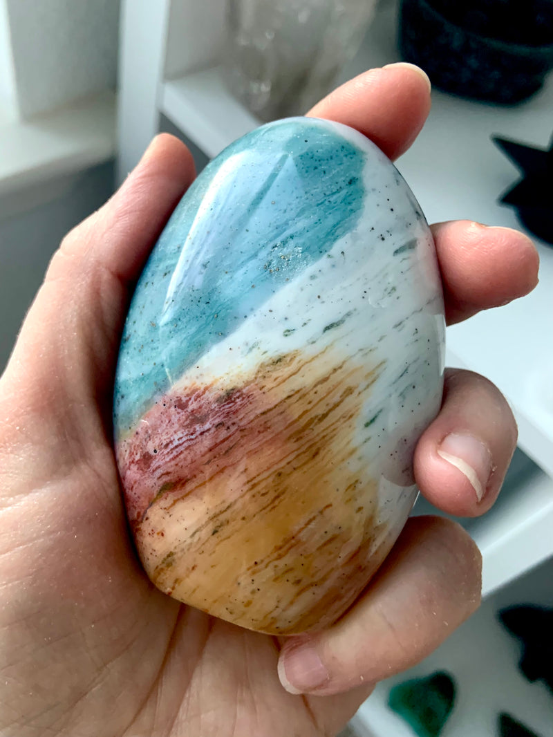 Ocean Jasper Freeform with Druzy