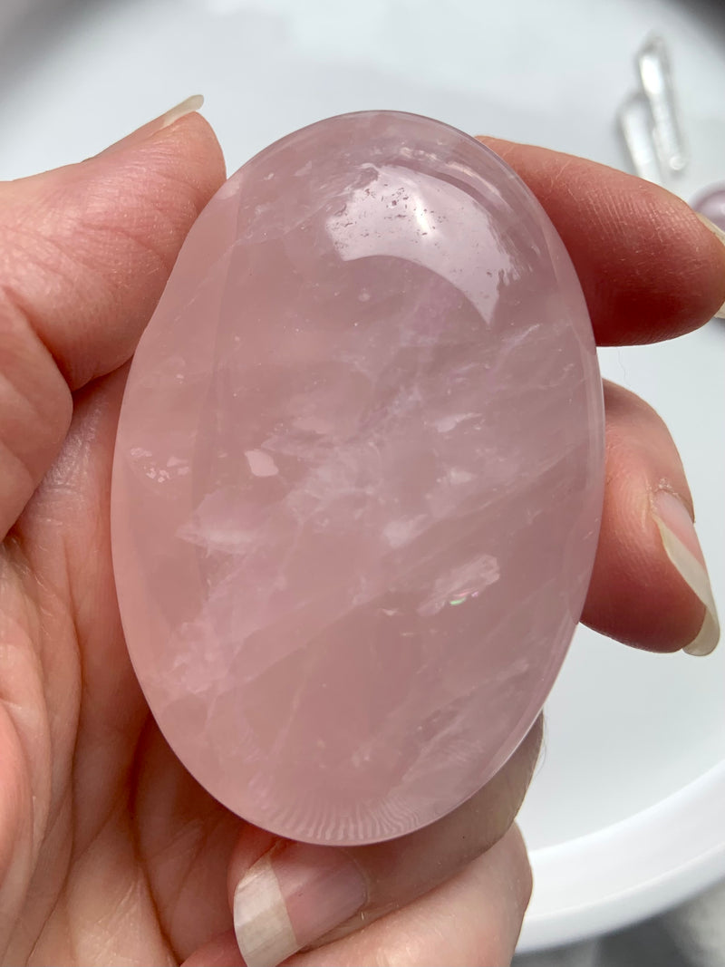 Rose Quartz Palm Stones