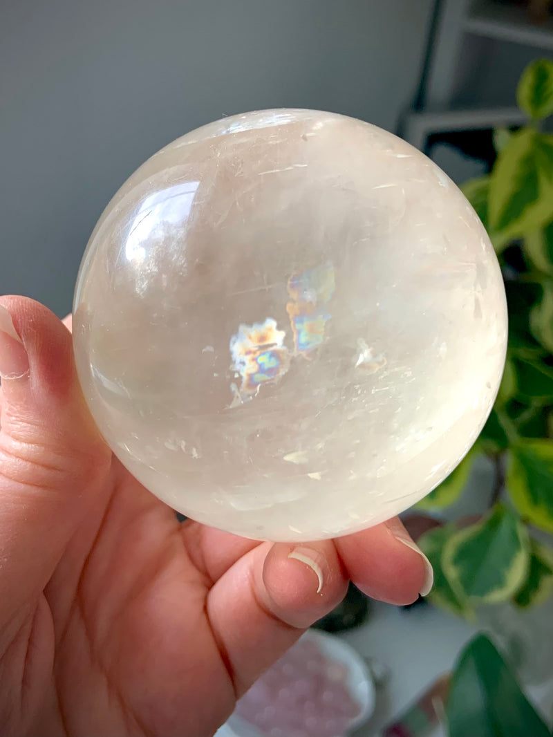 Rainbow Honey Calcite Sphere