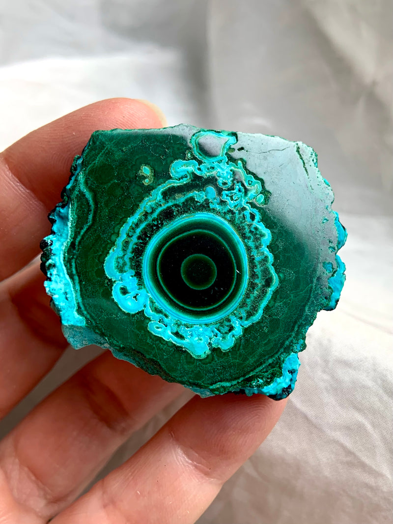 Rare Evil Eye Malachite Chrysocolla Cluster