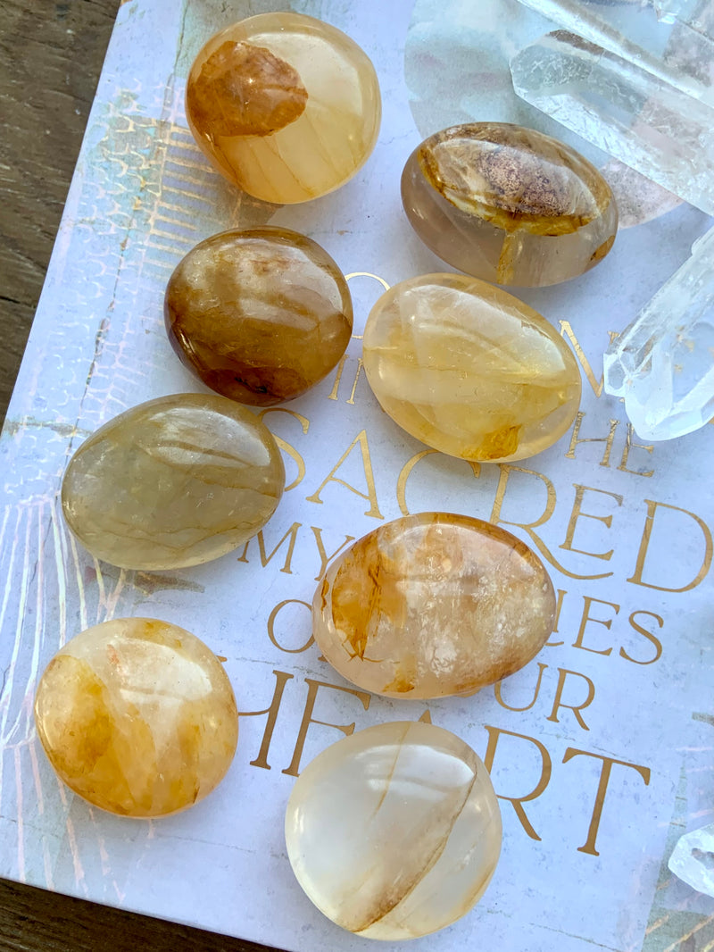 Small Golden Healer Quartz Palmstone