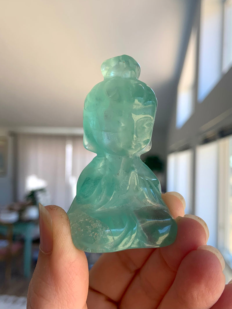 Fluorite Crystal Quan Yin