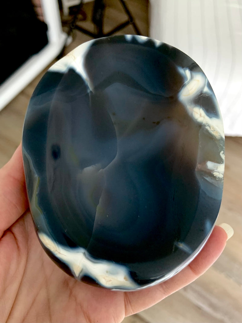 Orca Agate Offering Bowl