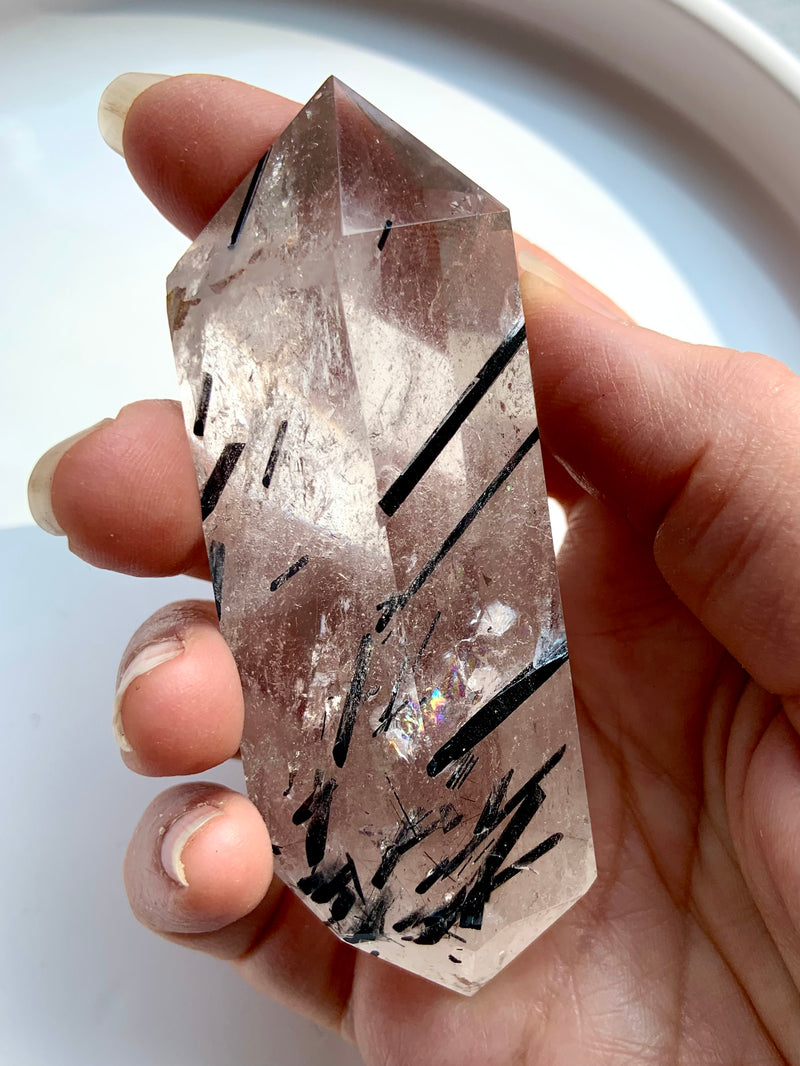 High Quality Black Tourmaline in Quartz DT