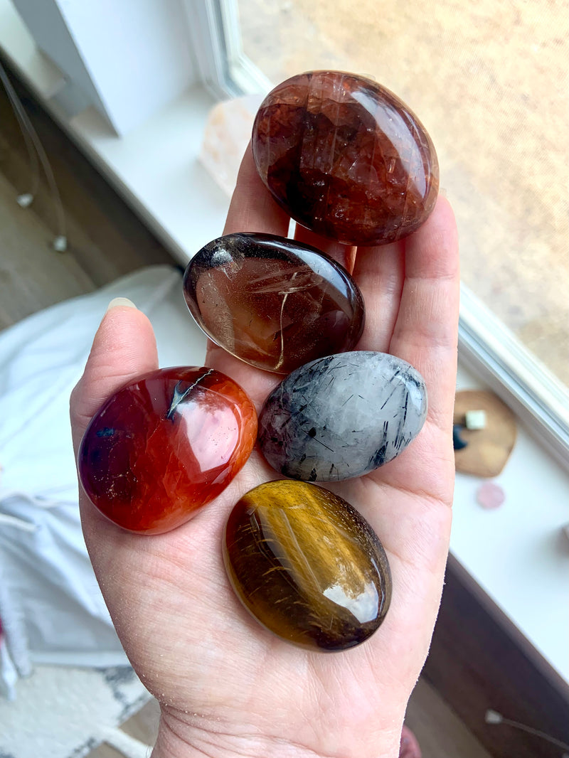 Palm Stone Set - Root, Sacral + Solar Plexus Chakras