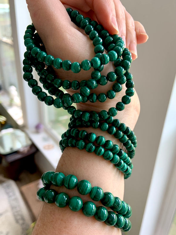 Malachite Beaded Bracelets