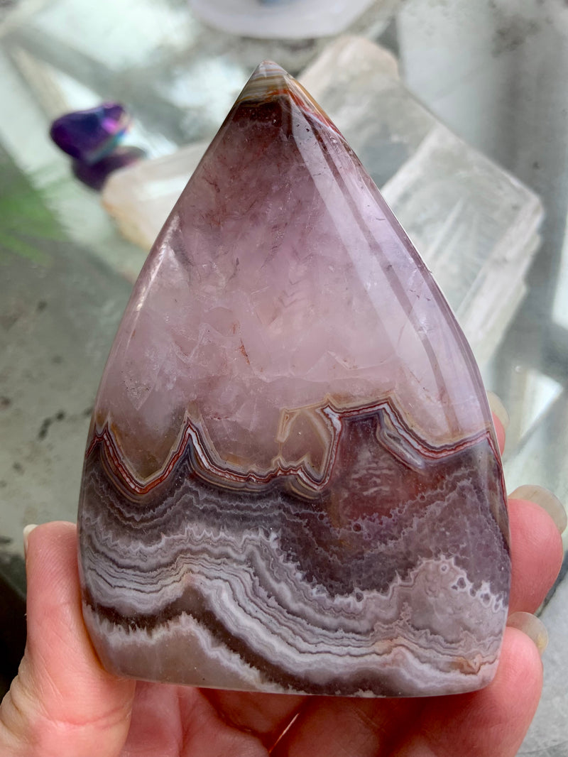 Crazy Lace Agate in Amethyst Flame