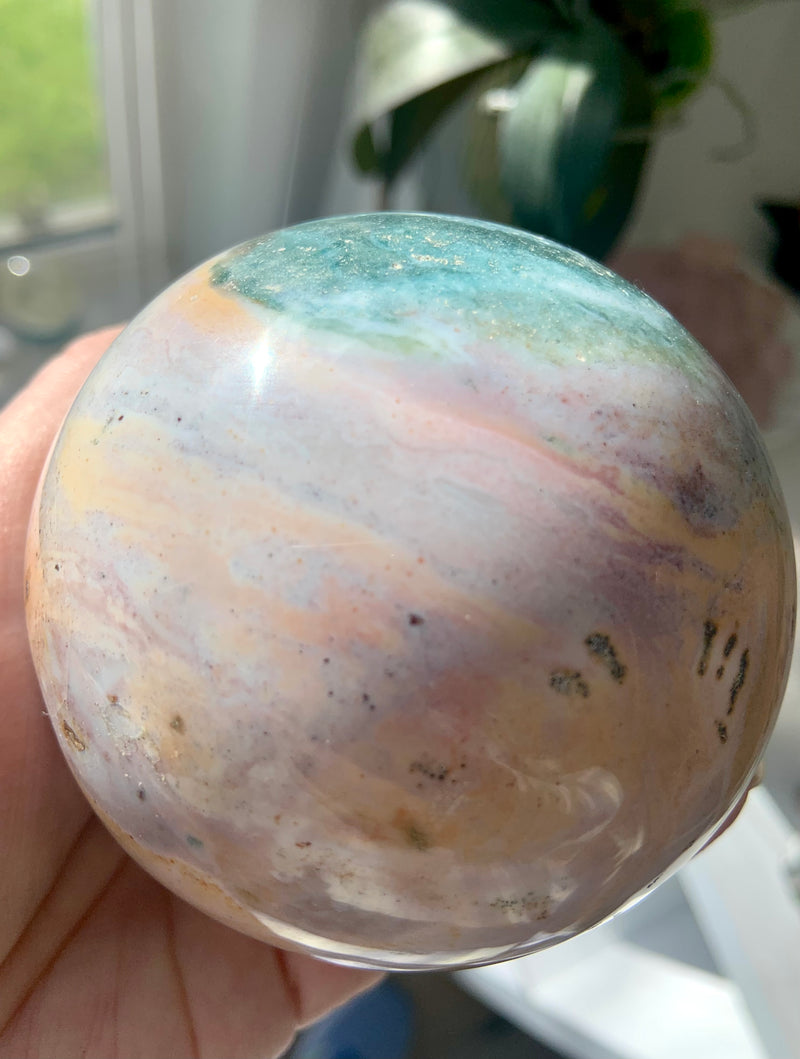 Pastel Ocean Jasper Sphere