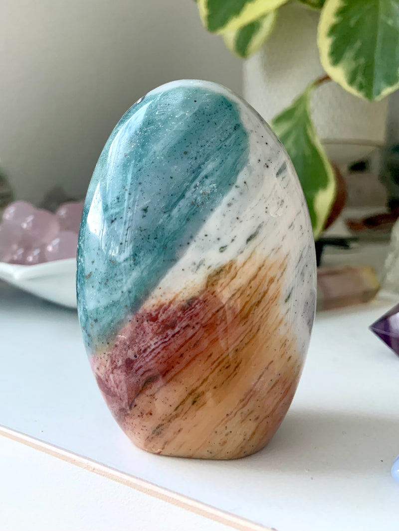 Ocean Jasper Freeform with Druzy