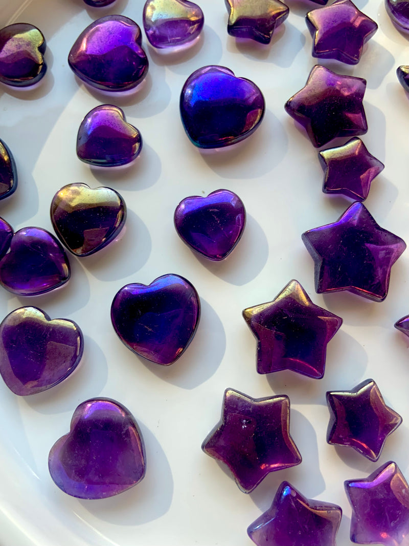 Aura Amethyst Moons, Stars + Hearts