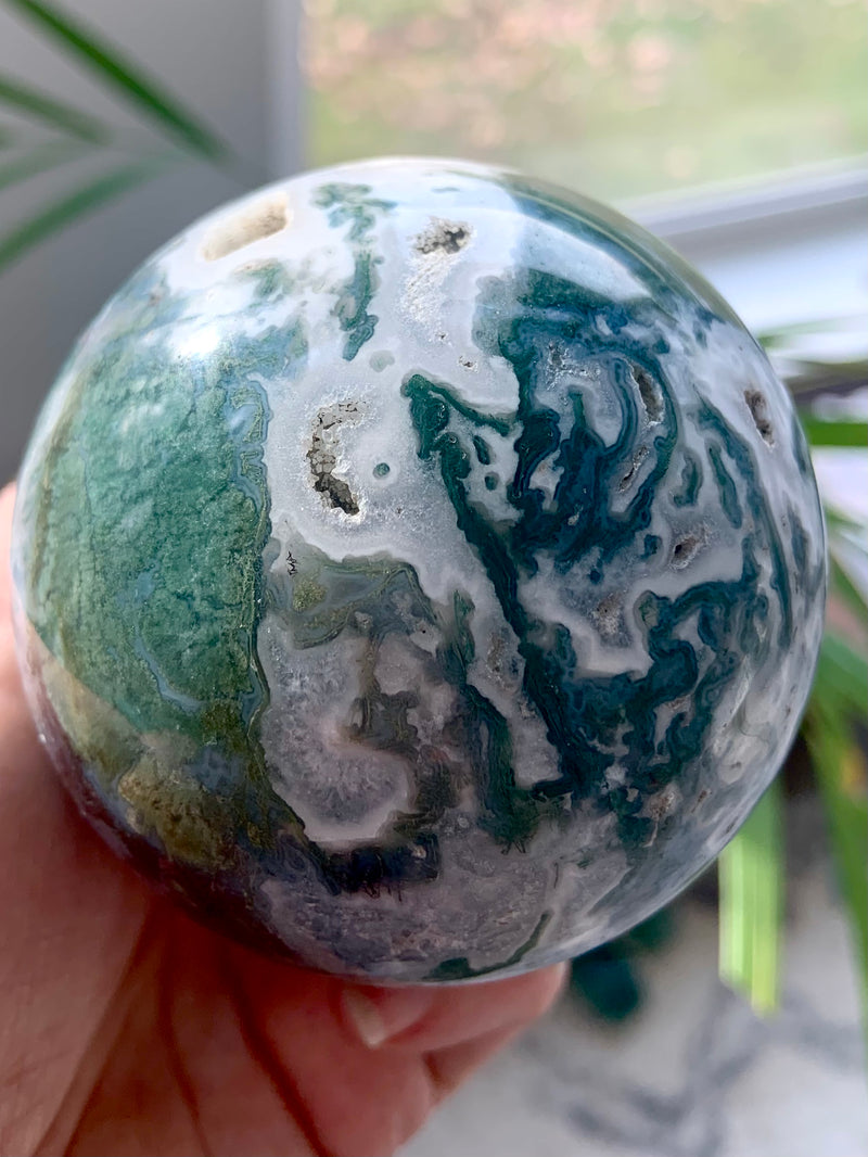 Stunning Moss Agate Sphere