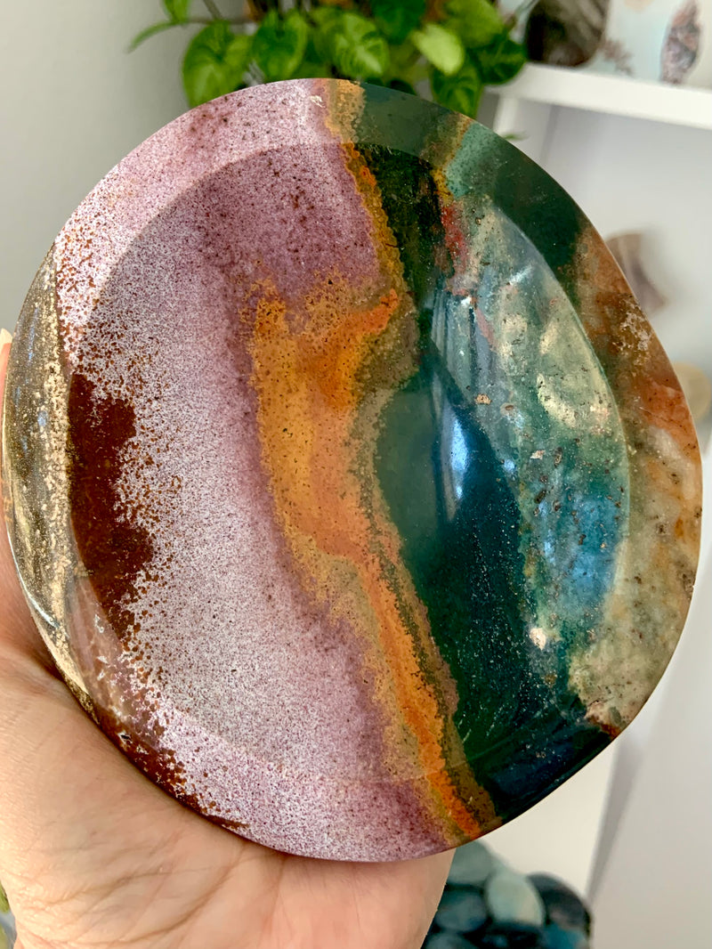 Colorful Ocean Jasper Bowl