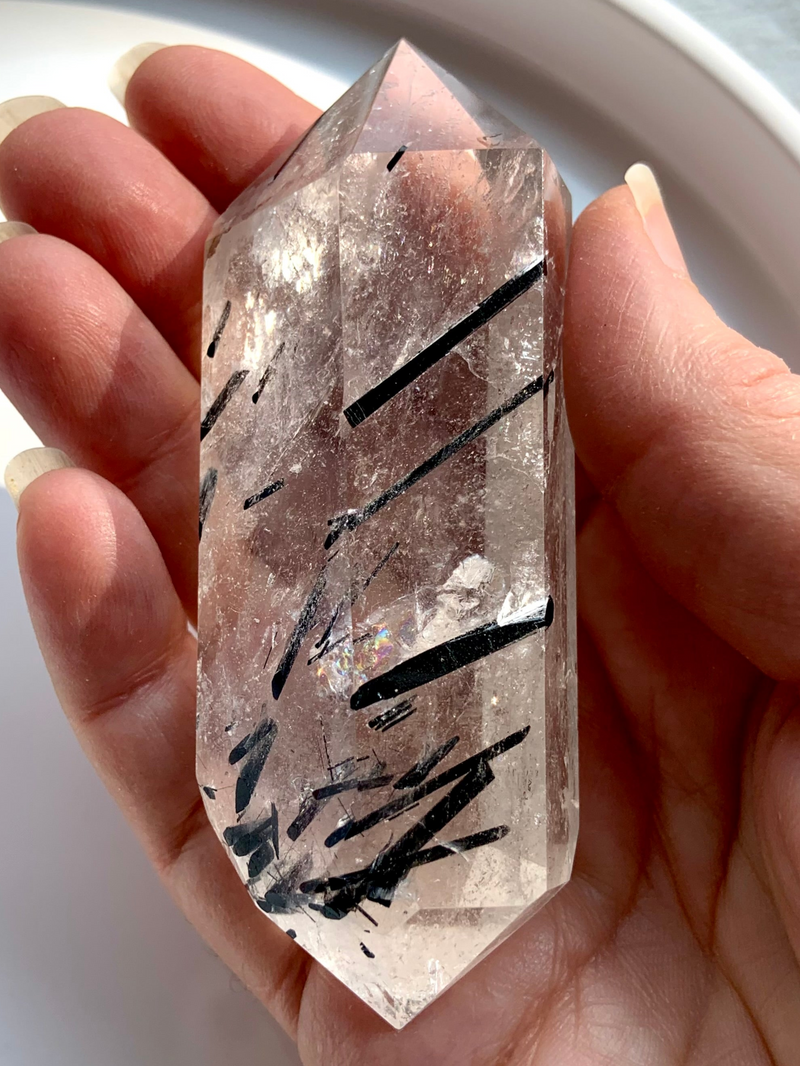 High Quality Black Tourmaline in Quartz DT