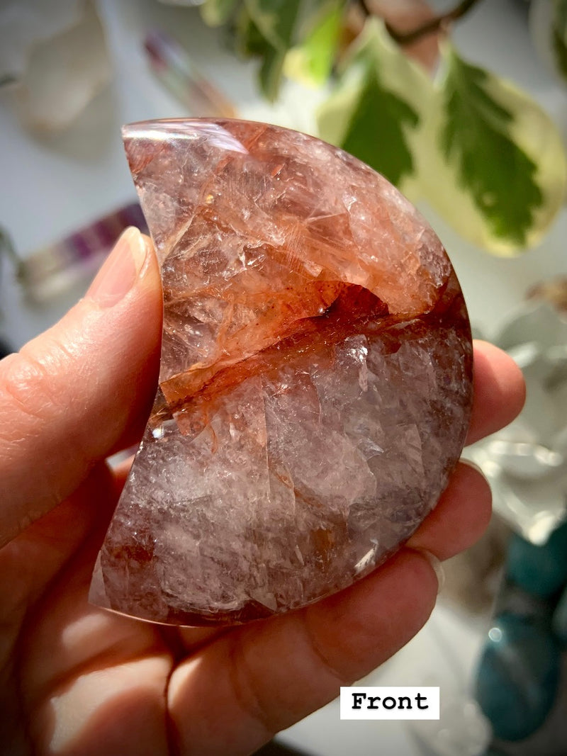 Fire Quartz Moon and Star Set