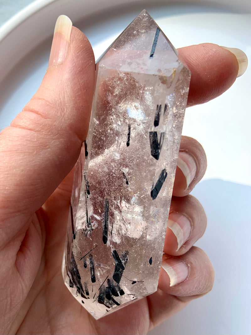 High Quality Black Tourmaline in Quartz DT