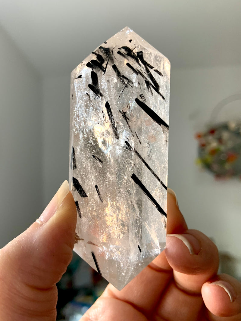 High Quality Black Tourmaline in Quartz DT