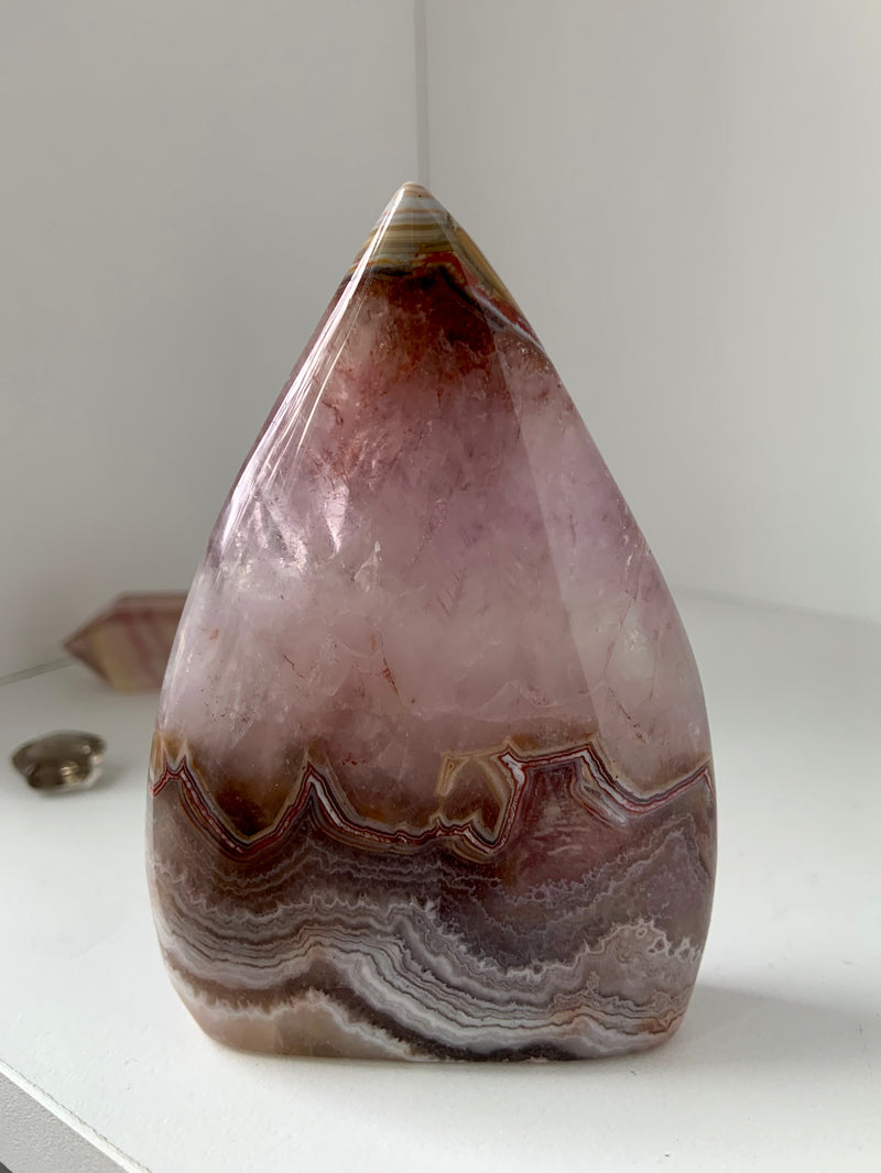 Crazy Lace Agate in Amethyst Flame