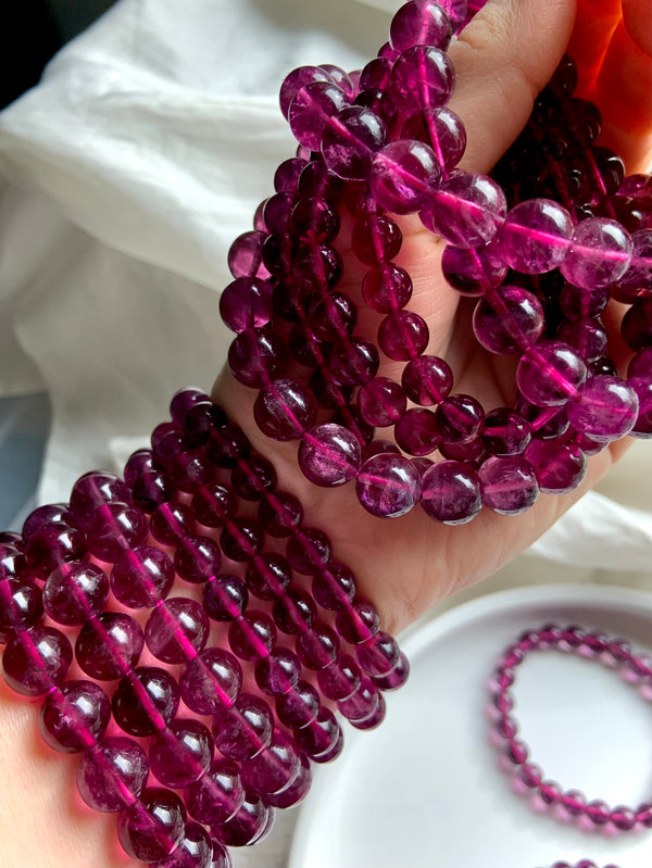 Rare Magenta Fluorite Bracelets