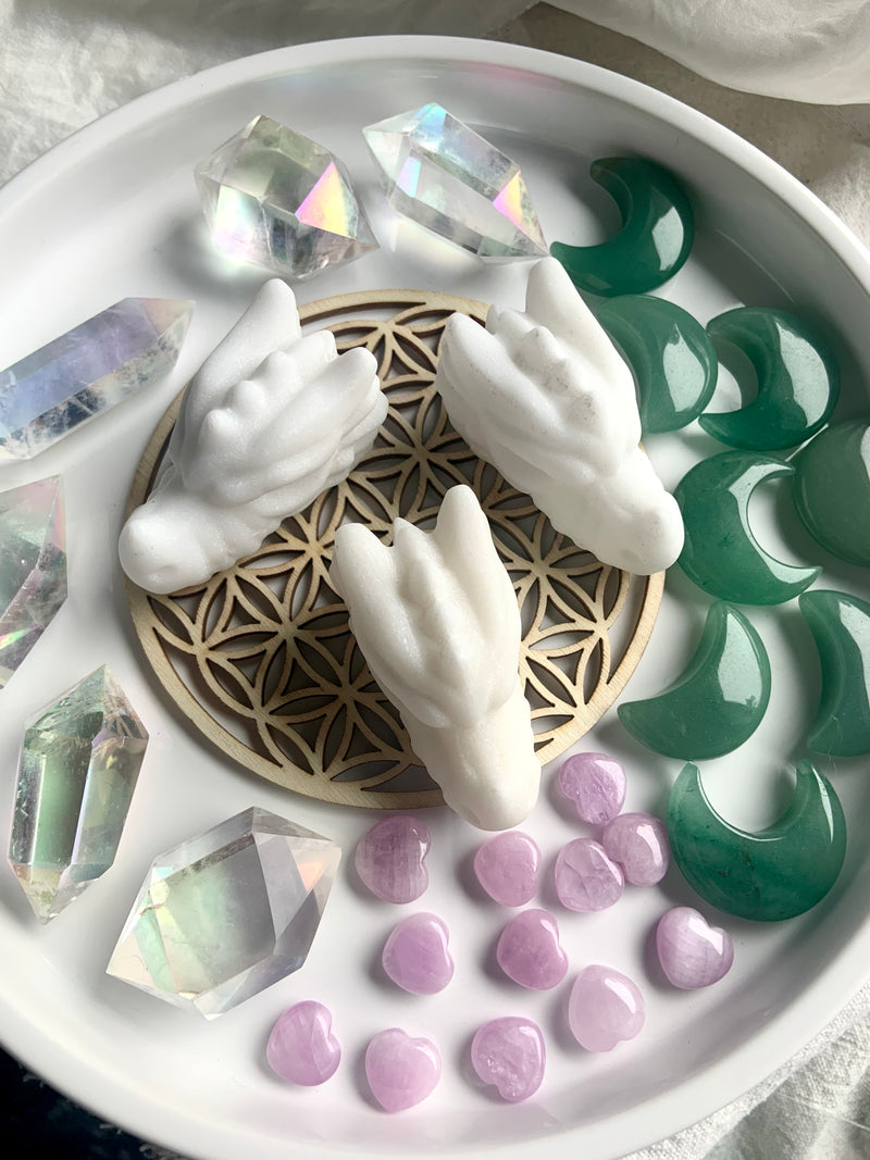 White Jade Dragon Crystal Gift Set