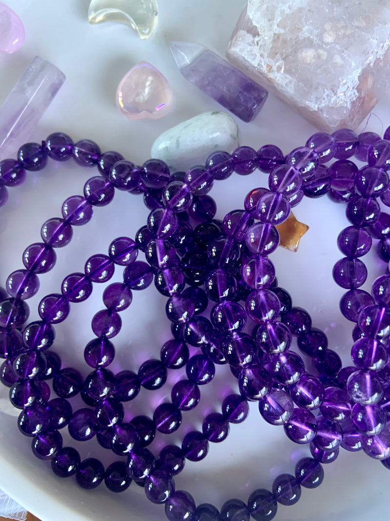 Purple Amethyst Bracelet in a Gift Box