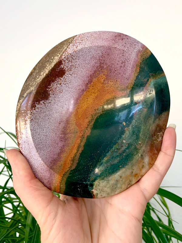 Colorful Ocean Jasper Bowl