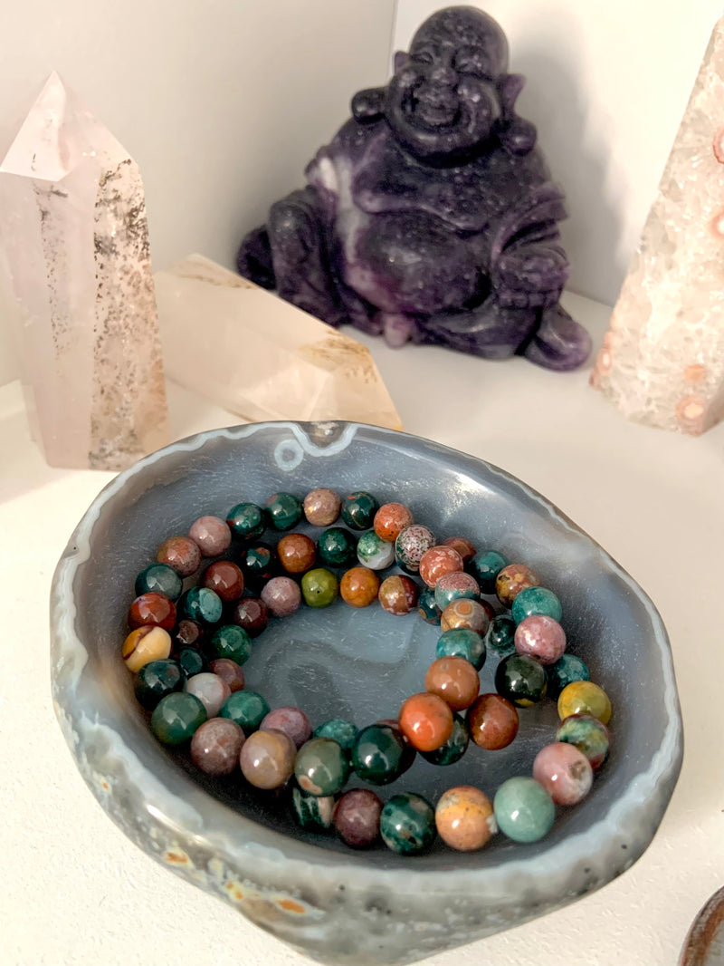 Ocean Jasper Mala Necklace - Necklaces - Earth's Energy Jewelry | Handmade  gemstone jewelry in Centennial