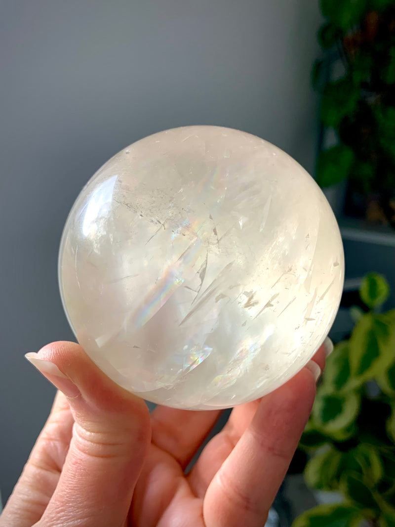 Rainbow Honey Calcite Sphere