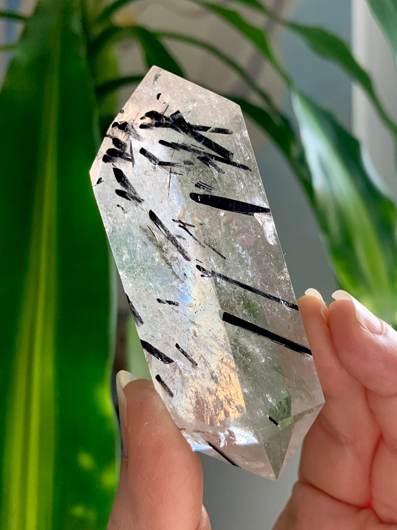 High Quality Black Tourmaline in Quartz DT