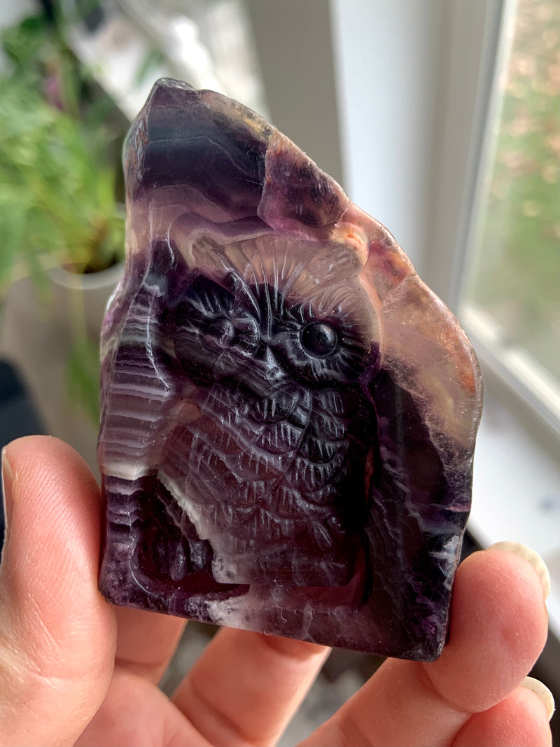 Fluorite Owl Stone