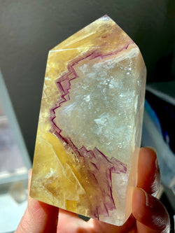 Phantom Yellow Fluorite with Mica Tower