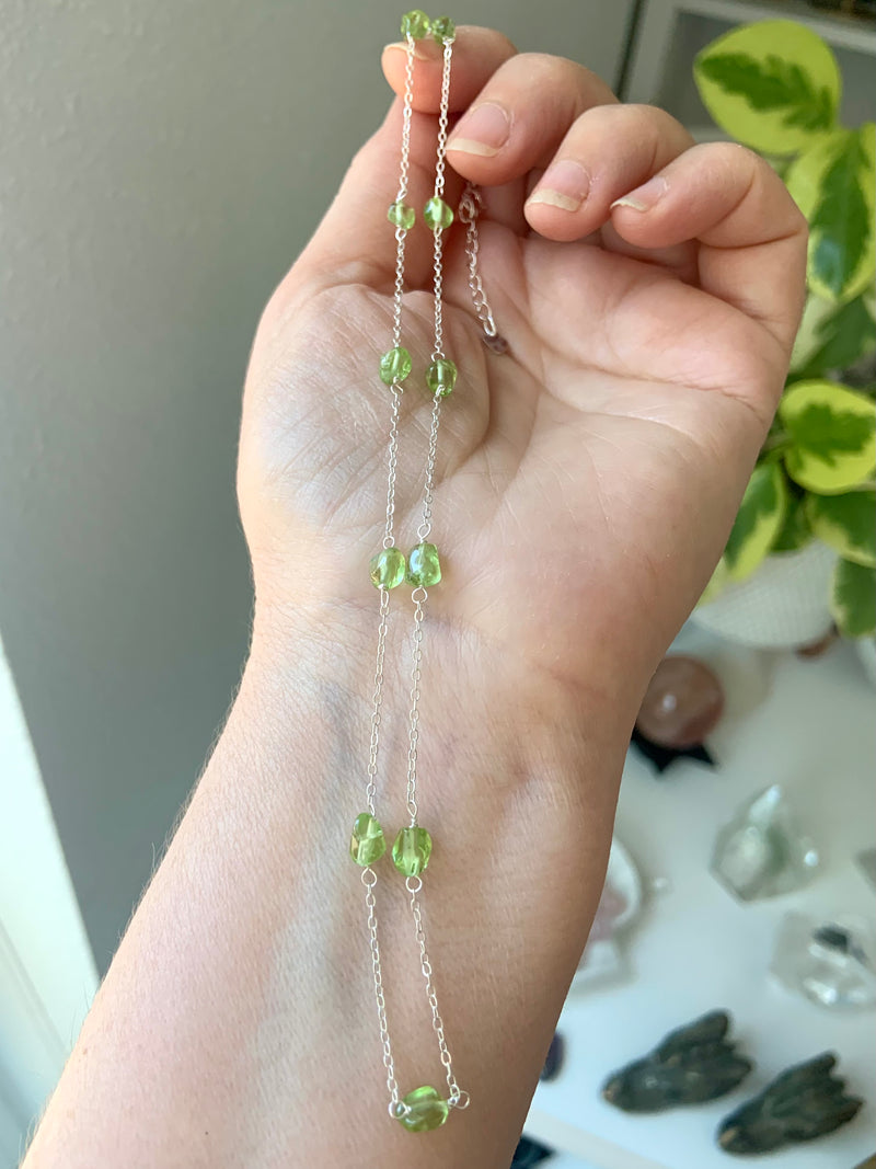 Peridot Satellite Necklace