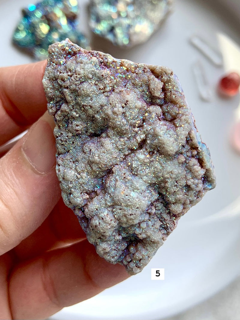 Aura Blue Chalcedony Druzy Galaxy