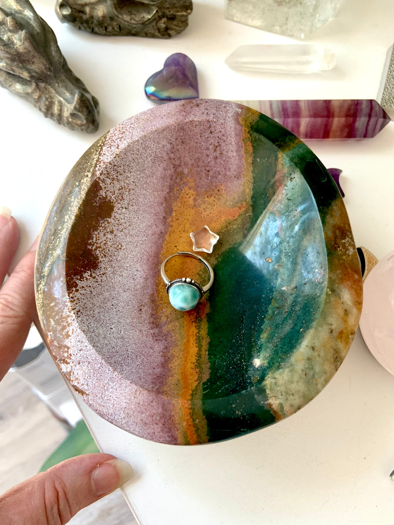 Colorful Ocean Jasper Bowl