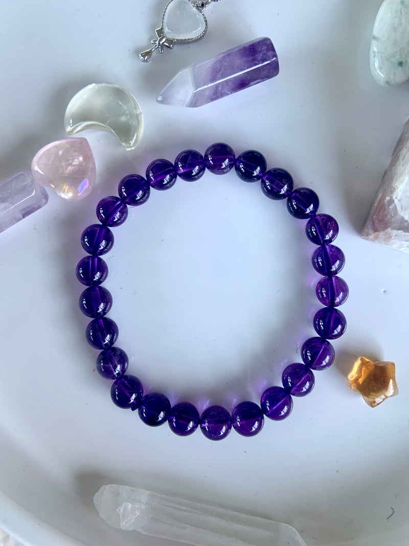 Purple Amethyst Bracelet in a Gift Box