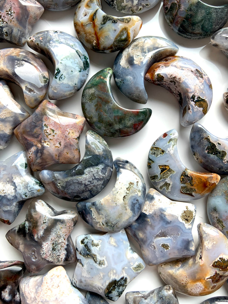 Cosmic Ocean Jasper Moon and Stars