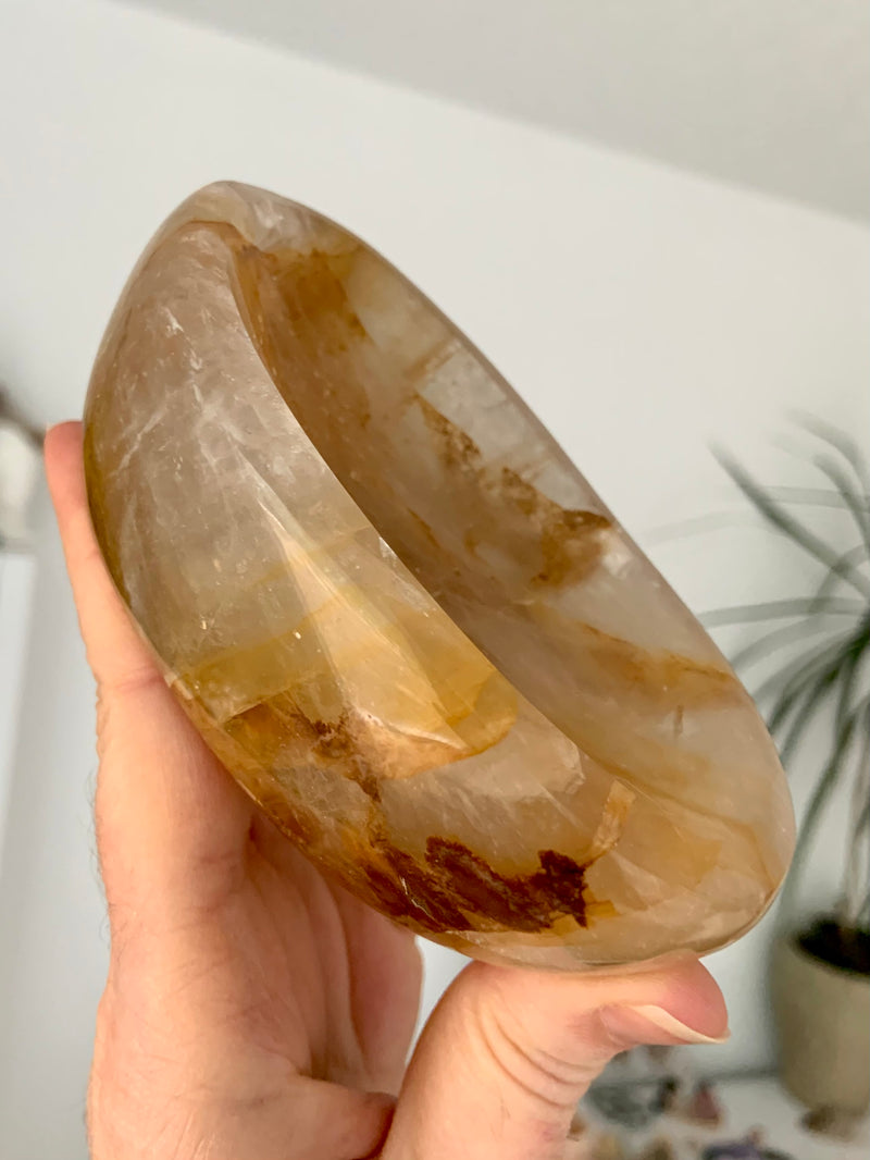 Golden Healer Crystal Quartz Bowl